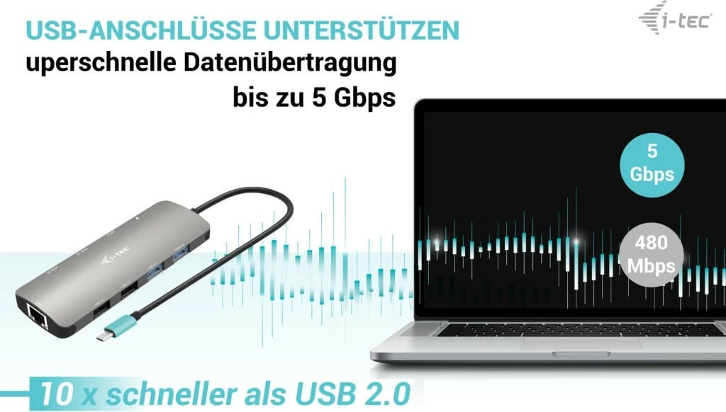 Docking station I-Tec USB-C Metal Nano, 2x HDMI, Power Delivery 100W, argjendtë