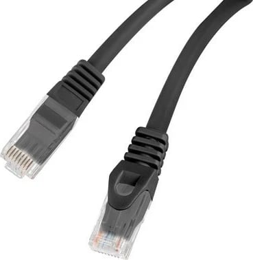 Kabllo rrjeti Lanberg Patchcord Cat.6, 0.25m, RJ45, E zezë