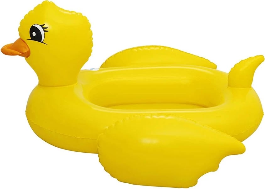 varkë e fryrë, Bestway, Kačenka, 102x99 cm, me tingull, e verdhë