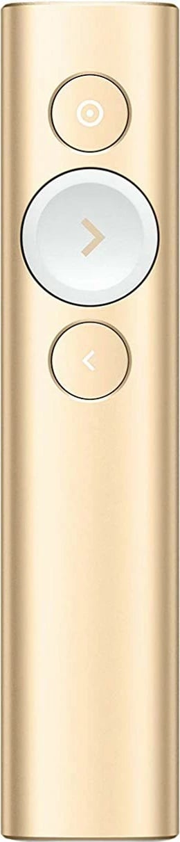 Prezantues Logitech Spotlight, Bluetooth/RF, USB, 30 m, ngjyrë ari