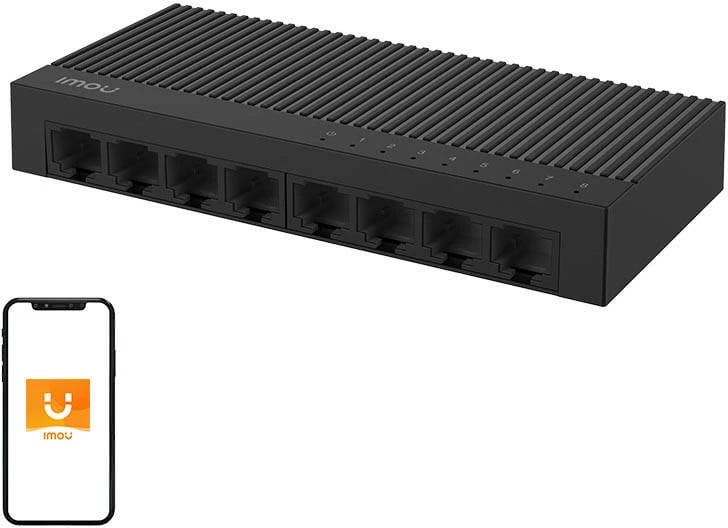 Switch rrjeti IMOU SF108C, 8 porta LAN, 100 Mbps, i zi