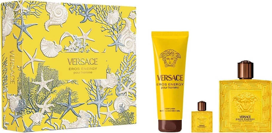Set Eau de Toilette për meshkuj Versace Eros Energy 100ml + Shower Gel 150ml + Eau de Toilette 5ml
