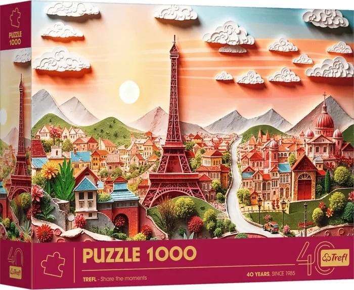 Puzzle Trefl 1000 pjesë, 40 vjetori, Paper Art Paris