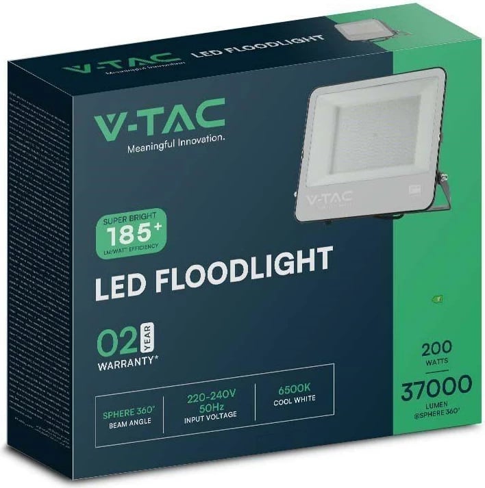 Projektor LED V-TAC VT-44205, 200W, 37000lm, 6500K, i zi