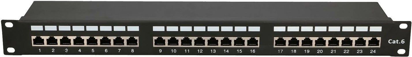 Patch panel Extralink EX.9830, 24 porta, CAT6, 1U, i zi