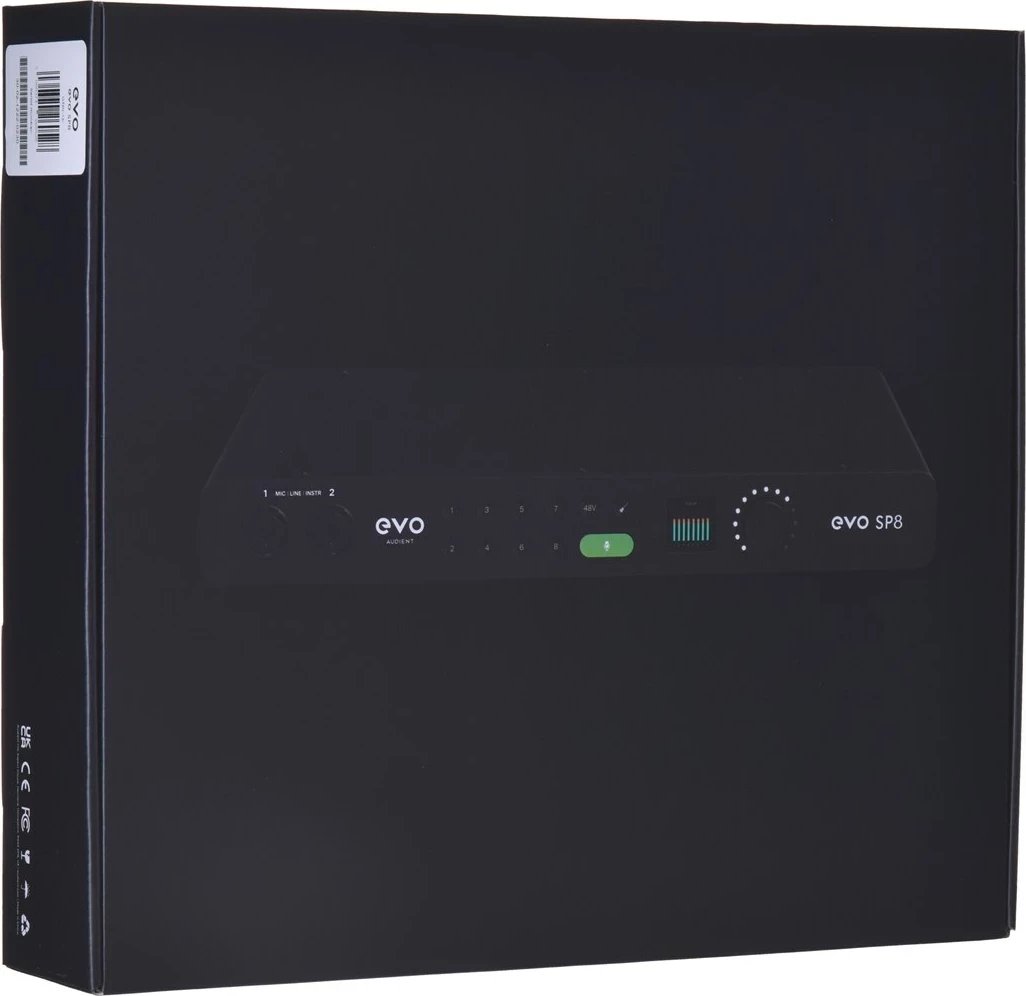Preamplifikator Audient EVO SP8, 8-kanalësh, i zi