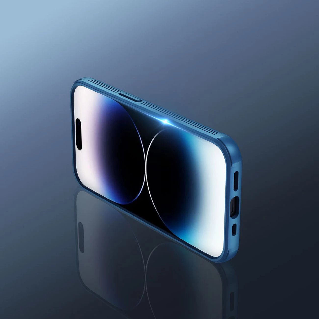Mbështjellës Nillkin CamShield Pro për iPhone 14 Pro, me kapak kamere, Kaltër