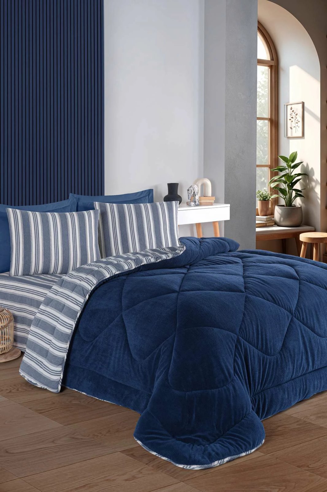 Set këllëfësh jastëku, L'essentiel, Soft Line, ngjyrë navy, 2 copë