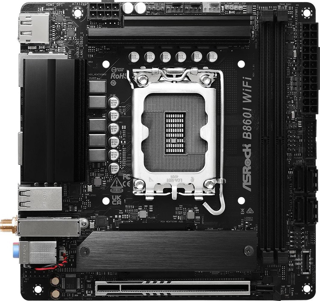Pllakë amë ASRock B860I WiFi, Intel, LGA 1851, DDR5, mini ITX