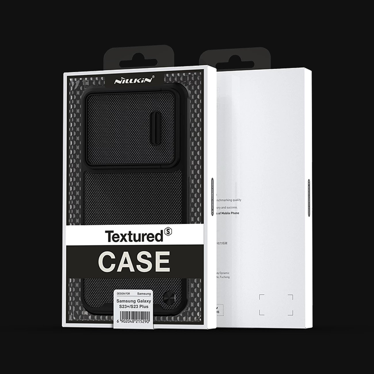 Mbështjellës Nillkin Textured S Case për Samsung Galaxy S23+, me kapak kamere, e zezë