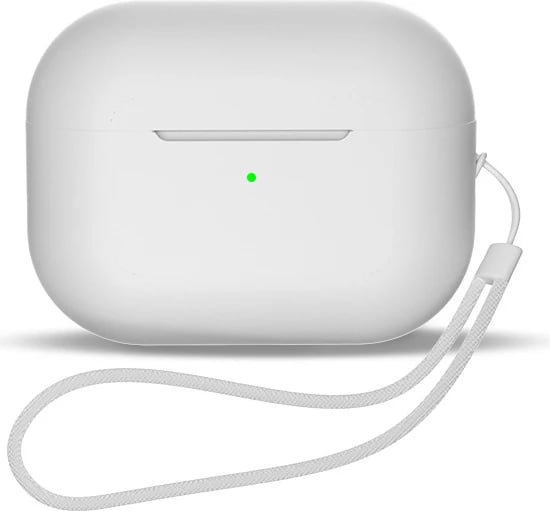 Mbështjellës silikoni Hurtel për AirPods 3 me rrip dore, Bardhë
