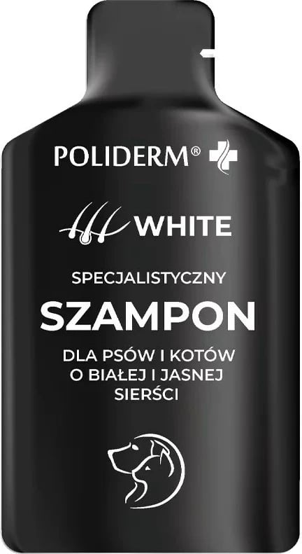 Shampo për qen e mace JM Sante Poliderm White, 15 ml, për qime të bardha