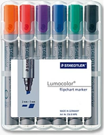 Set markerash STAEDTLER 356 B WP6, 6 copë, 2-5 mm, ngjyra të ndryshme