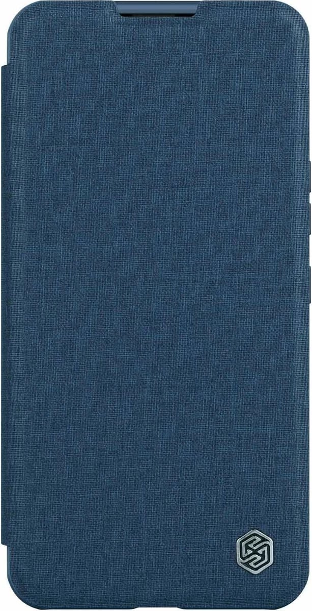 Mbështjellës Nillkin Qin Cloth Pro Case për iPhone 14 Pro Max, me kapak dhe mbulesë kamere, Blu
