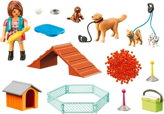 Set lodrash Playmobil City Life 70676 Dog Trainer, 37 pjesë
