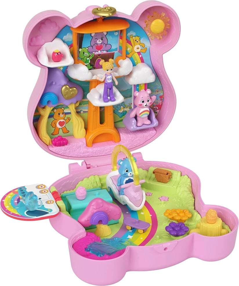 Set lodrash Polly Pocket Care Bears Compact, MATTEL, Shumëngjyrësh