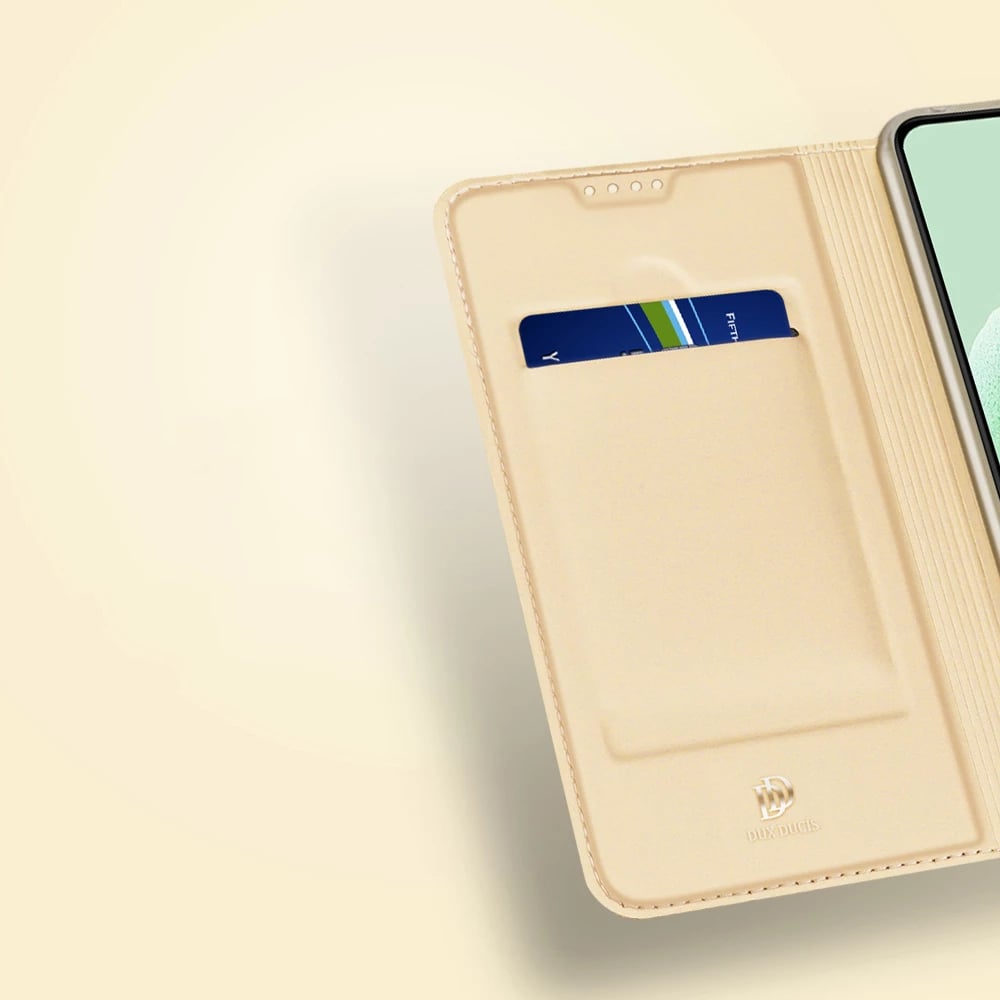 Mbështjellës Dux Ducis Skin Pro për Xiaomi Redmi Note 12 Pro+, me xhep karte, stand, Gold