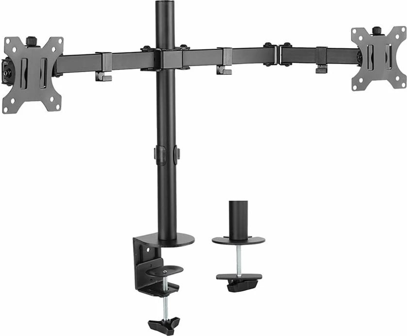 Mbajtës tavoline për dy monitorë Neomounts FPMA-D550DBLACK, i zi
