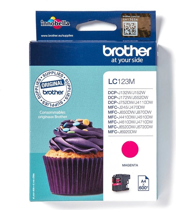 Toner Brother LC123M, Magenta, 600 faqe