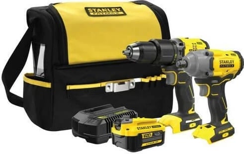 Set veglash elektrike STANLEY V20 18V HD IW SFMCK217M1S-QW me bateri 4Ah dhe çantë, verdhë/zezë