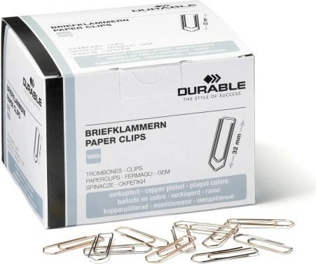 Kapëse letre Durable 120924, 32 mm, bakër, 100 copë