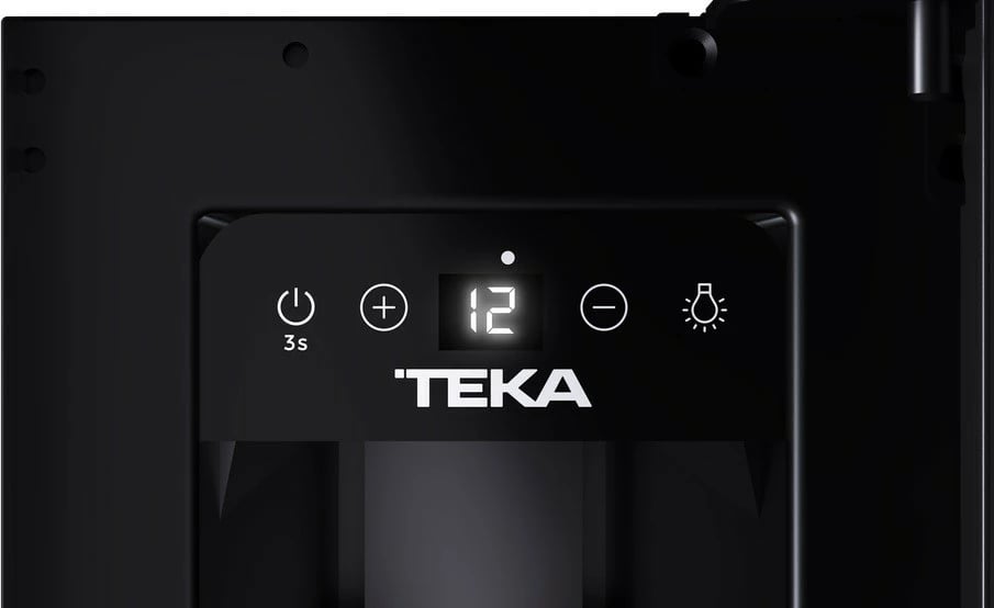 Ftohës vere i inkastrueshëm, TEKA, RVU 10008 GBK (113610003), 8 shishe, display dhe kontroll elektronik, LED, klasa G, i zi