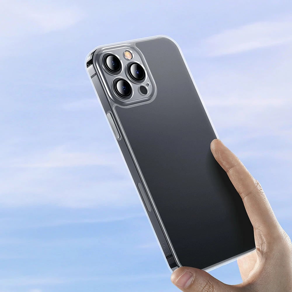 Mbështjellës Baseus Frosted Glass për iPhone 13 Pro Max, Transparent