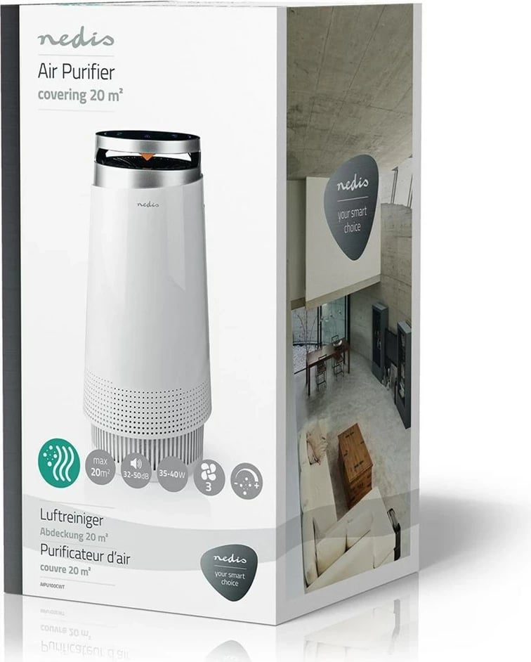 Pastrues ajri Nedis AIPU100CWT, 20 m², 50 dB, 35 W, Bardhë