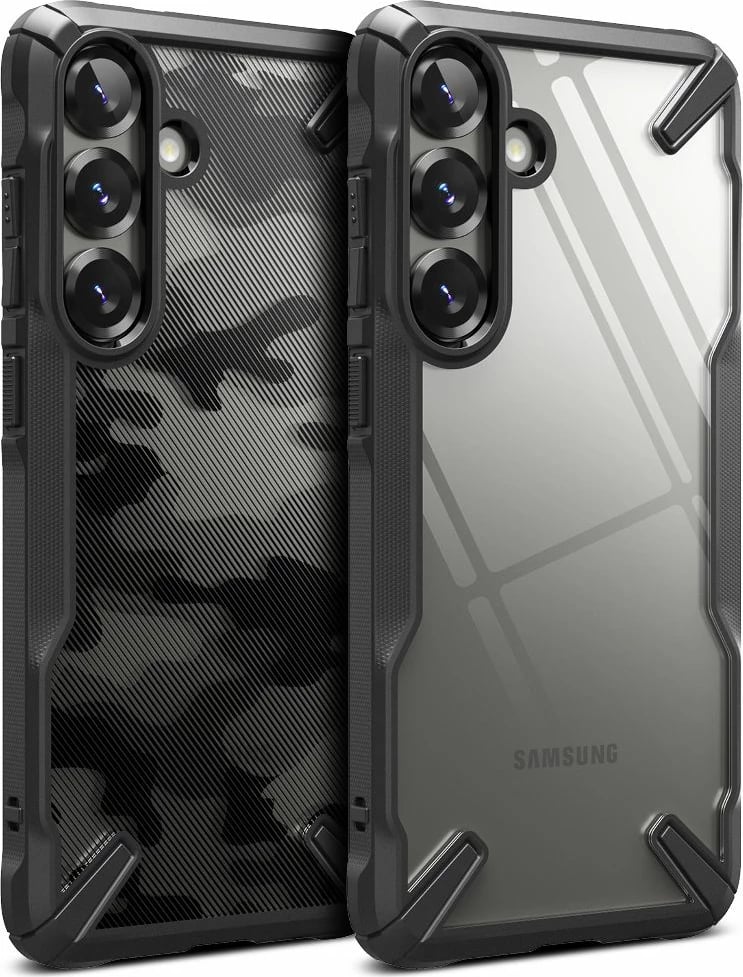Mbështjellës Ringke Fusion X për Samsung Galaxy S25+, Black Camo