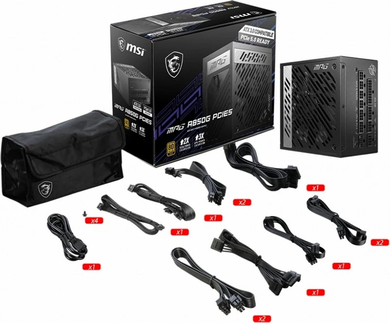 Furnizues energjie MSI MPG A850G PCIE5, 24-pin ATX, 850W, i zi  