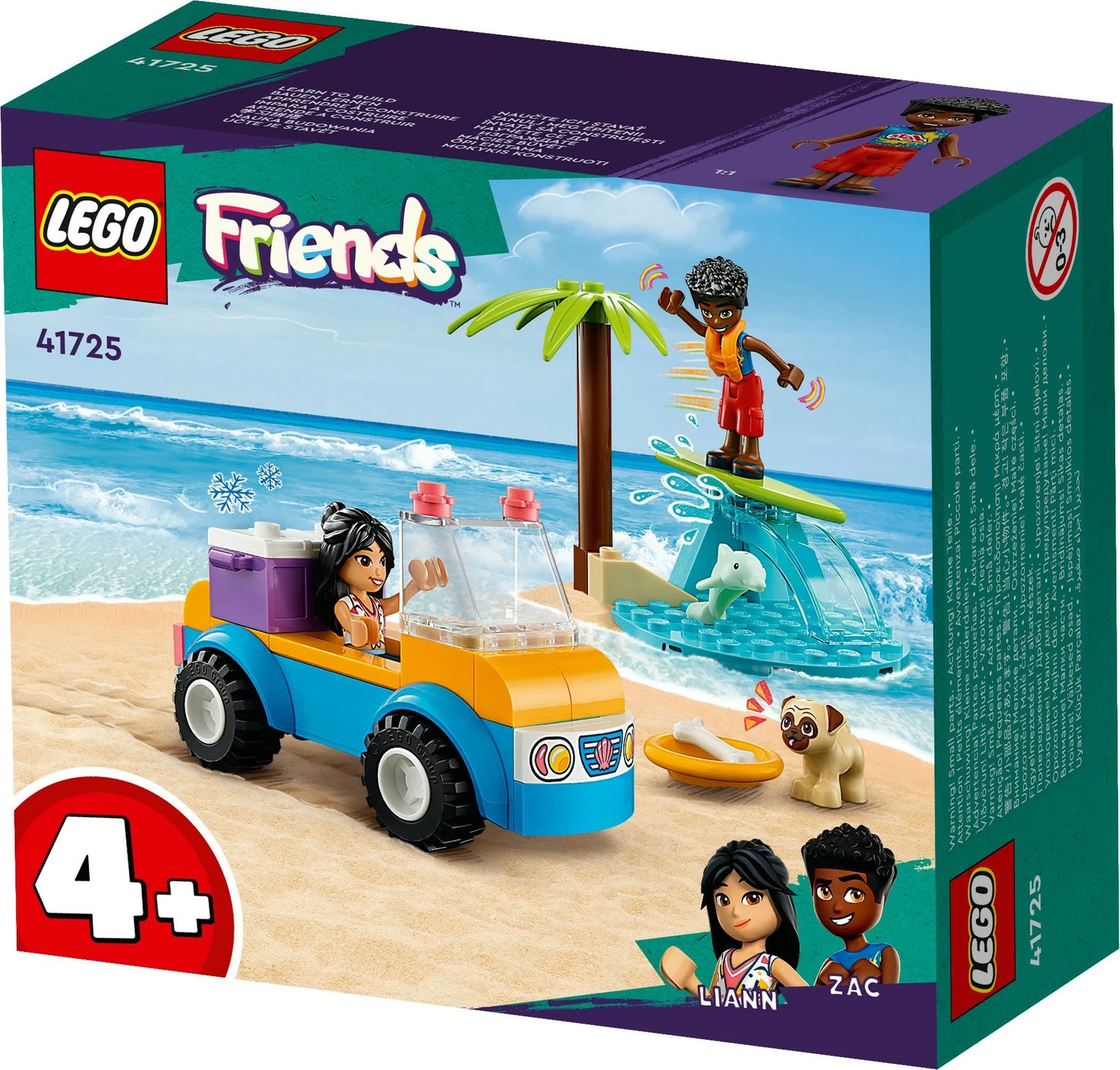 Set ndërtimi LEGO Friends Beach Buggy Fun, 61 pjesë, shumëngjyrësh