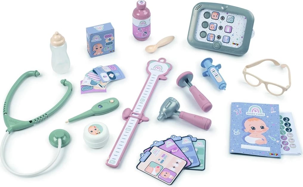 Aksesor kukullash Smoby 7600240305, set loje Baby Care, multikolor