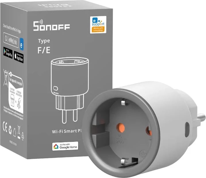 Prizë smart Sonoff S60TPF, WiFi, 16A, e bardhë