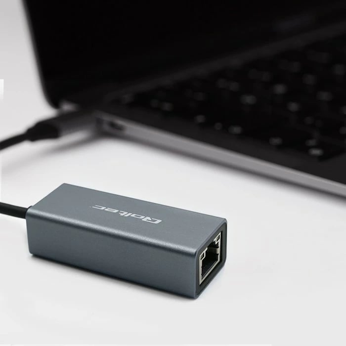Adapter USB-C në RJ45 Qoltec 50352, 1000Mbps, kasë alumini, Gri