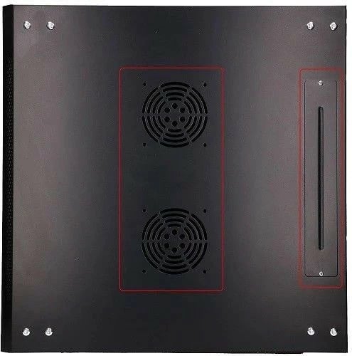 Kasë muri Extralink EX.2893 për server, 4U, 600x600 mm, e zezë, me derë xhami