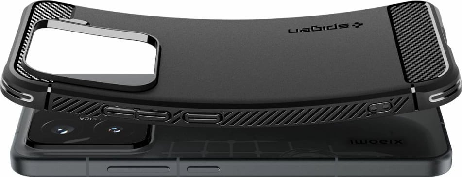 Mbështjellës Spigen Rugged Armor për Xiaomi 15, i zi mat