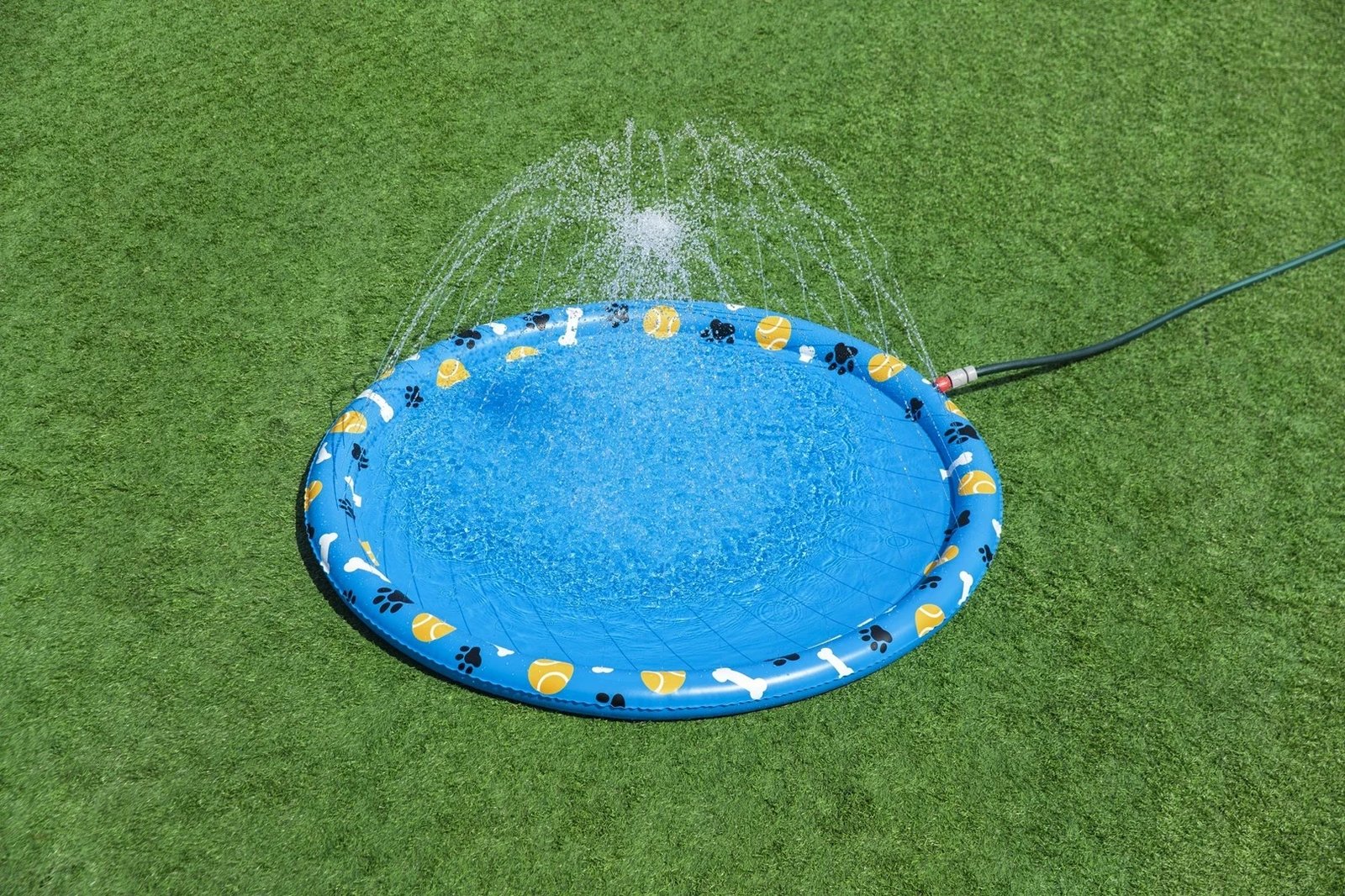 Pishinë për qen Bestway Fetchin' Fun, e verdhë, PVC, rrumbullakët