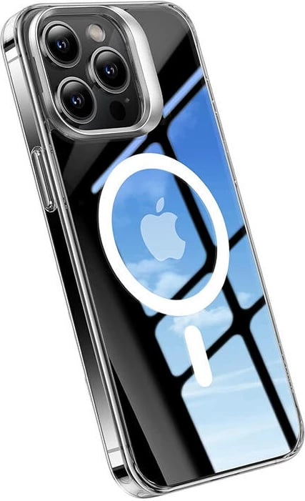Mbështjellës Torras UPRO Lstand Clear-Mag për iPhone 15, transparent