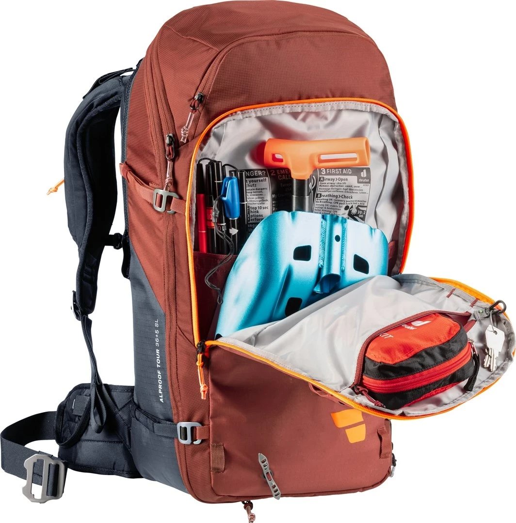 Çantë shpine Deuter Alproof Tour 36 + 5 SL, për femra, e kuqe e zezë Çantë shpine Deuter Alproof Tour 36 + 5 SL, për femra, e kuqe e zezë