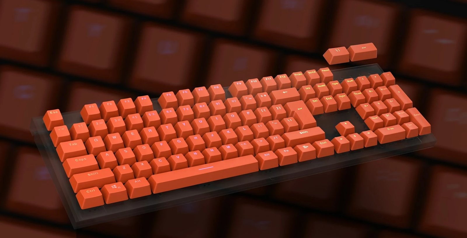 Kapakë tastiere GENESIS LEAD 300, për tastierë mekanike, QWERTY, portokalli