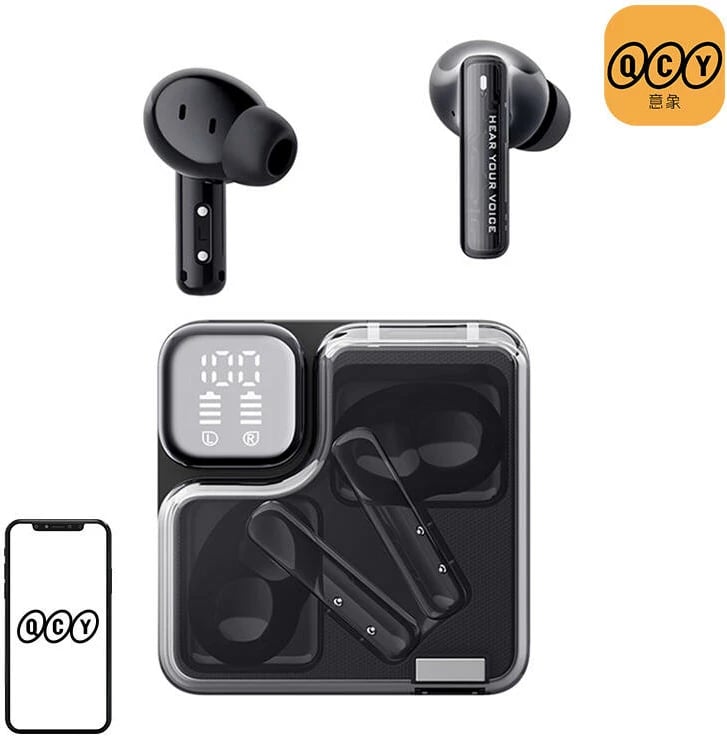 Kufje TWS QCY MeloBuds Neo T31, të zeza
