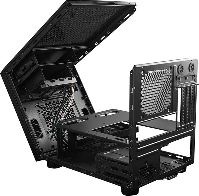Kasë Chieftec CI-02B-OP Mesh Series, Cube, Micro ATX/Mini ITX, e zezë