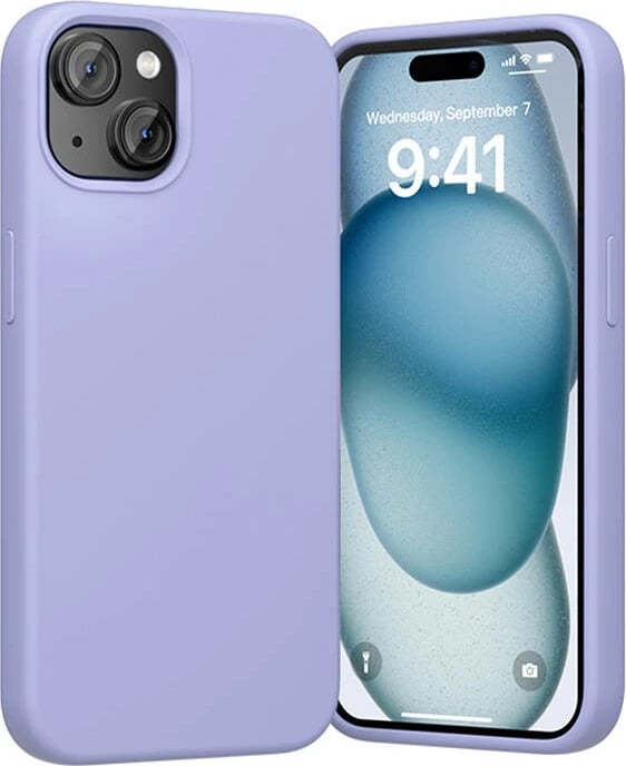 Mbështjellës Vention KUFV0-10 për iPhone 15, silikon, MagSafe, vjollcë
