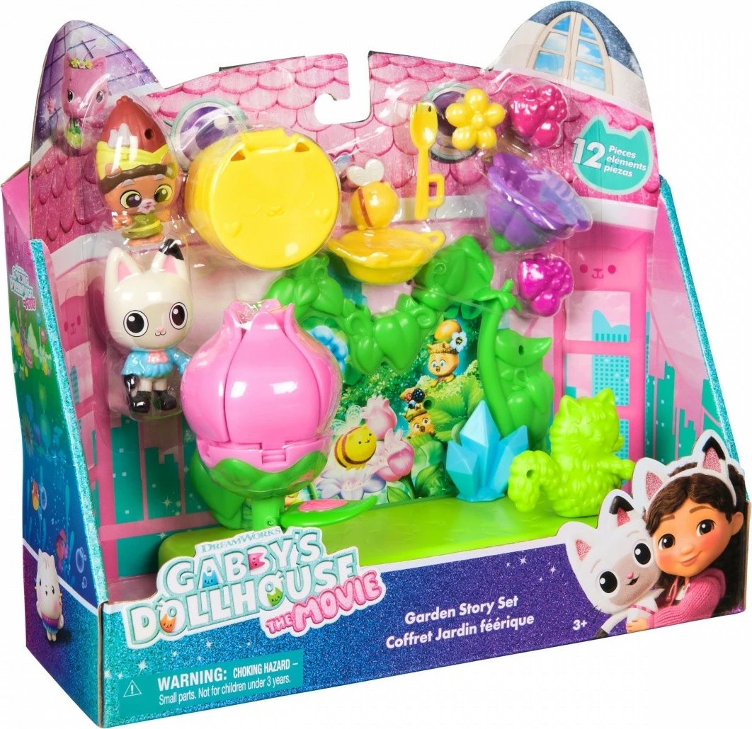 Set lodrash Gabby's Dollhouse Garden Story, Spin Master, 12 pjesë, plastikë, shumëngjyrësh