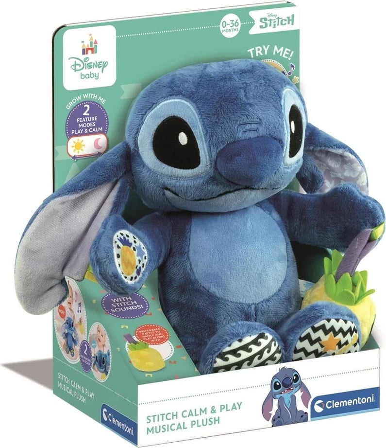 Lodër interaktive Clementoni Stitch, Disney Baby, 17987, Blu