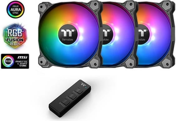 Set ventilatorë për kasë Thermaltake Pure 14 ARGB Sync, 3 copë, 14 cm, me ndriçim ARGB
