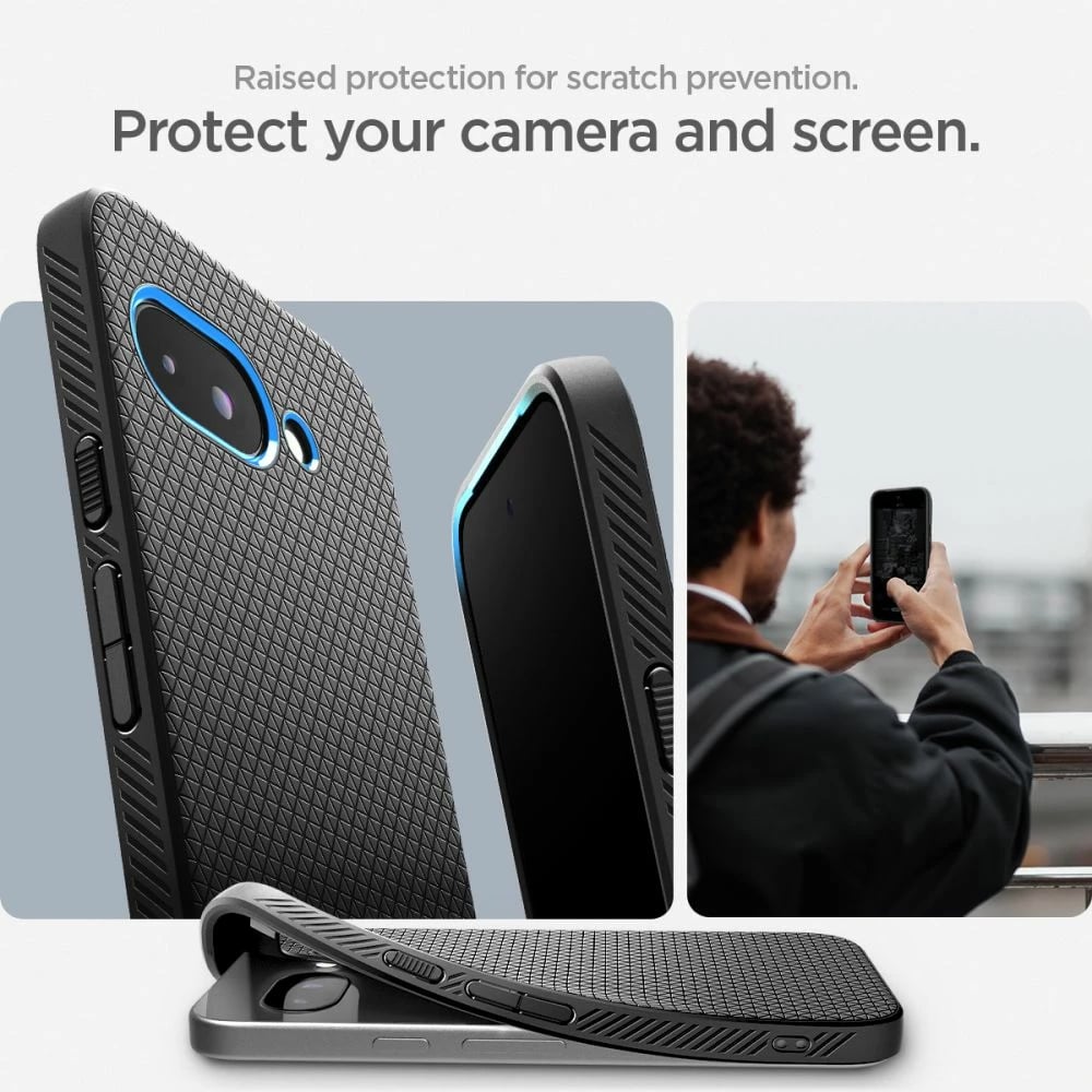 Mbështjellës Spigen Liquid Air për Google Pixel 9A, Matte Black