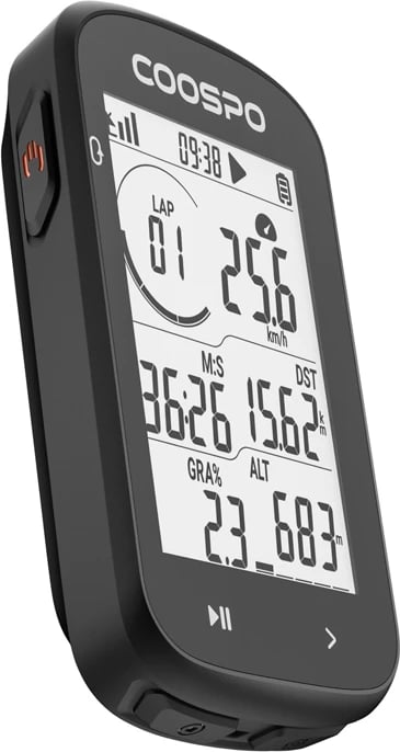 Kompjuter biçiklete Coospo CS500, 2.6" LCD, Bluetooth 5.0, ANT+, IPX7, i zi