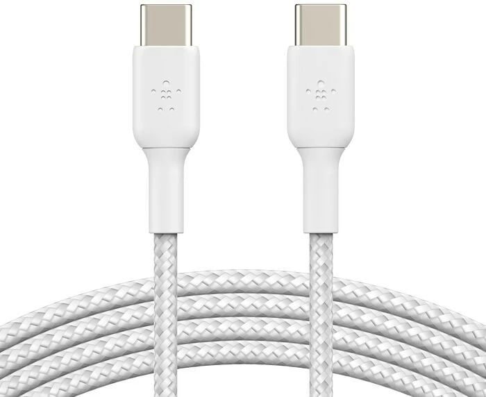 Kabllo USB-C Belkin CAB004BT2M, 2m, 2 copë, najlon, e bardhë