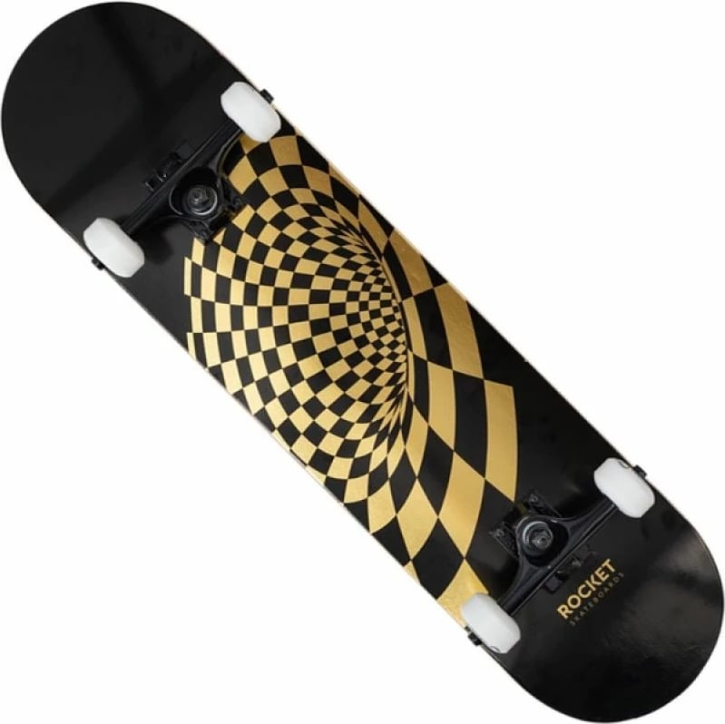 Skateboard Rocket, i zi dhe i artë
